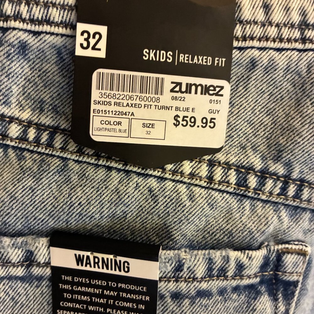 NWT Empyre Relaxed Fit Light Wash Skate Jeans Size 32X30 Zumiez - Picture 3 of 7